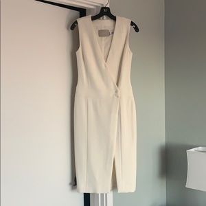 Jason Wu Fitted Faux Wrap Dress in White Size 4